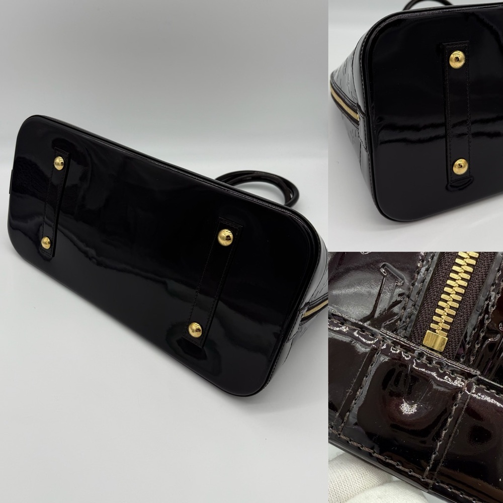 ❌SOLD❌Authentic NEW Louis Vuitton Dark purple Vernis Alma GM - Picture 12 of 17